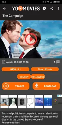 Yo Movies android App screenshot 2